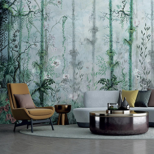 SE308-1 WALL MURAL WITH TROPICAL FOREST 